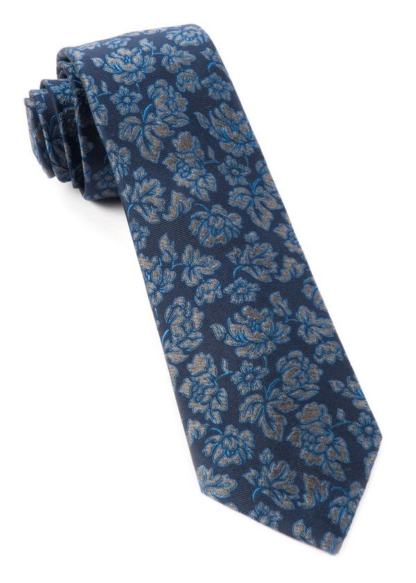 Intellect Floral Navy Tie