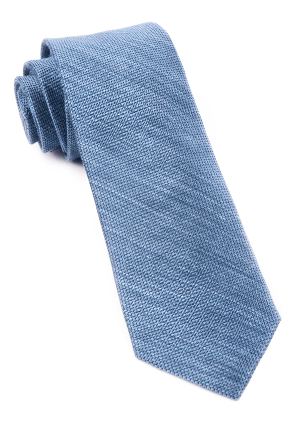 Festival Textured Solid Slate Blue Tie