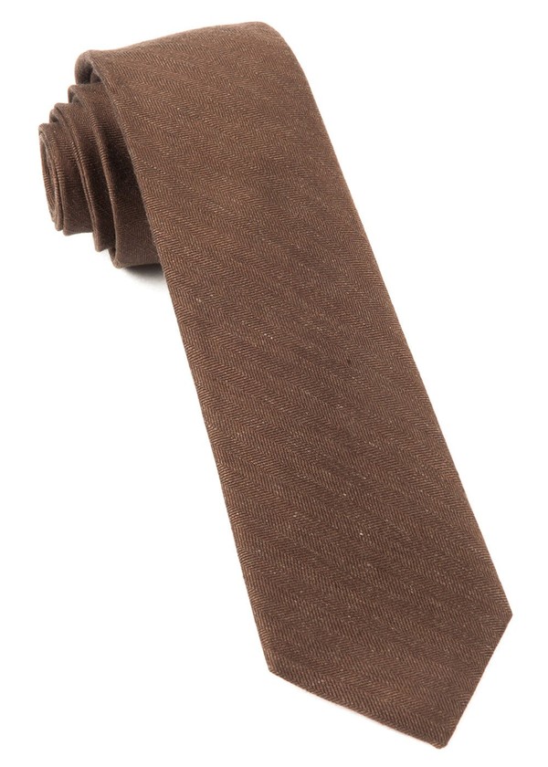 Linen Row Chocolate Brown Tie