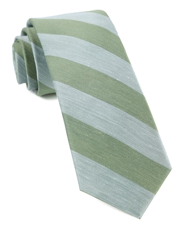 Rsvp Stripe Moss Green Tie