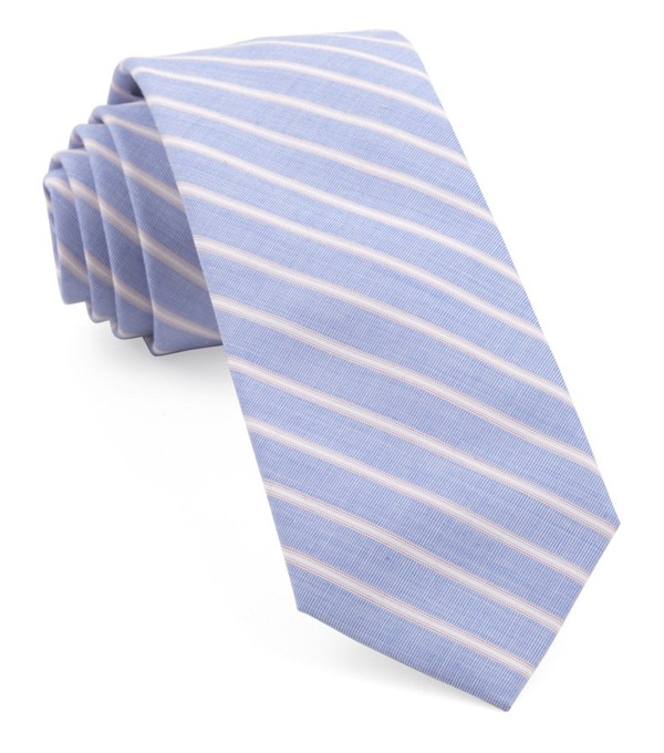 Marina Stripe Coral Tie