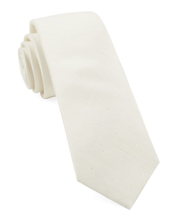Bulletin Dot Ivory Tie