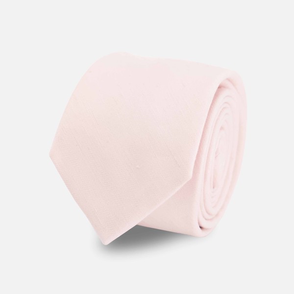 Blush Pink Linen Row Tie | Tie Bar