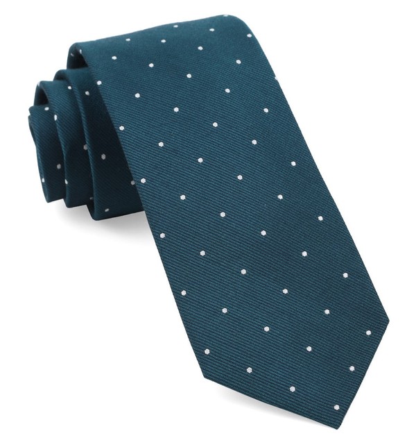 Dotted Report Teal Tie