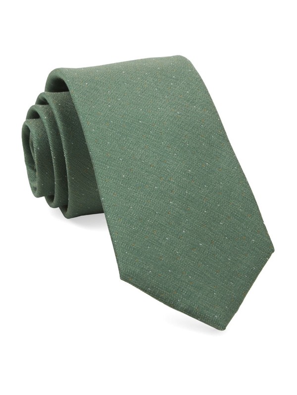 Flecked Solid Green Tie