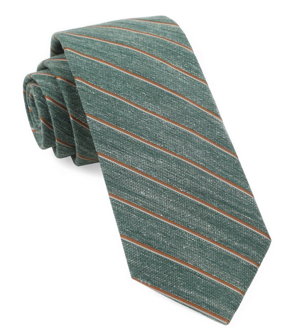 Pike Stripe Hunter Green Tie