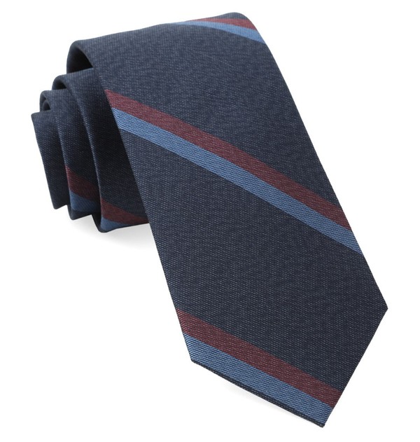 Slb Stripe Navy Tie