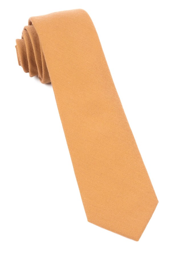 Solid Wool Mustard Tie