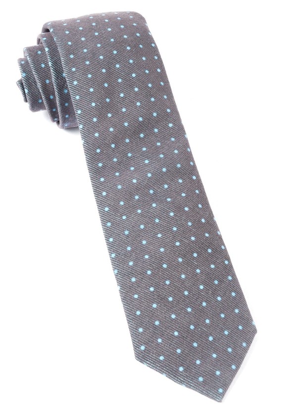 Corduroy Dots Brown Tie