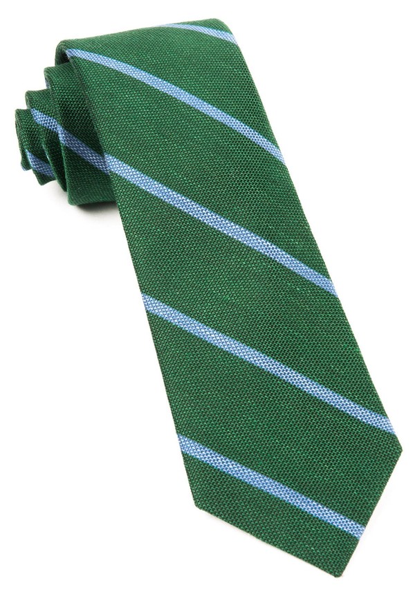 Spring Break Stripe Hunter Green Tie