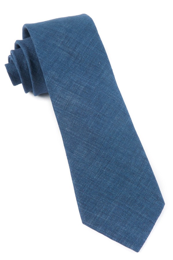 Freehand Solid Navy Tie