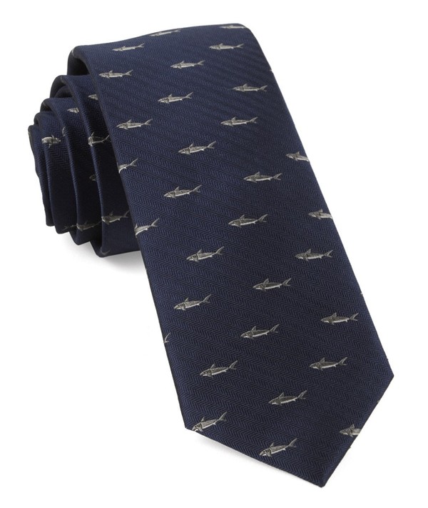 Shark Dive Navy Tie