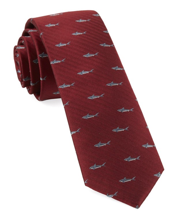 Shark Dive Red Tie