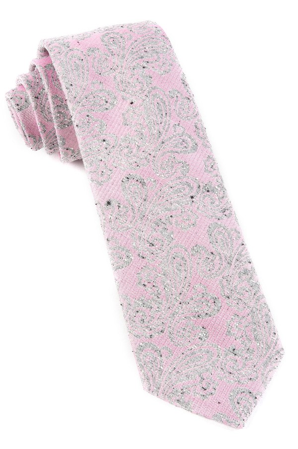 Hanging Paisley Baby Pink Tie