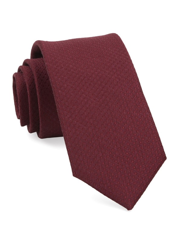 Dotted Spin Burgundy Tie