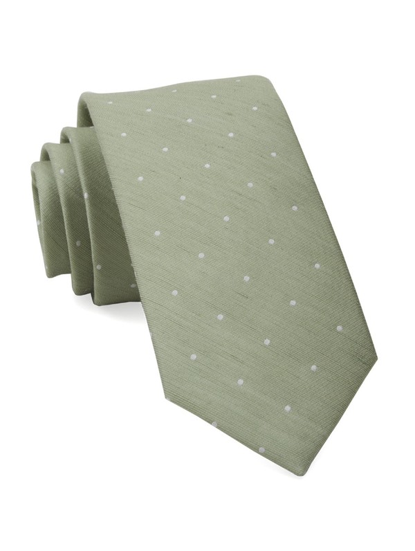 Bulletin Dot Sage Green Tie