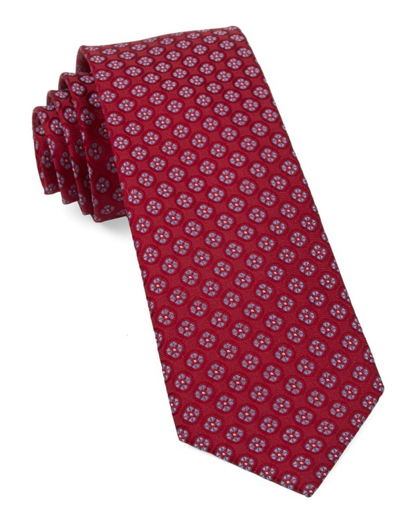 Bedrock Floral Apple Red Tie