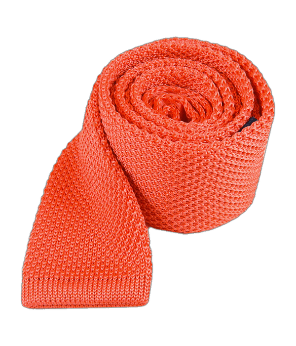 Knitted Coral Tie