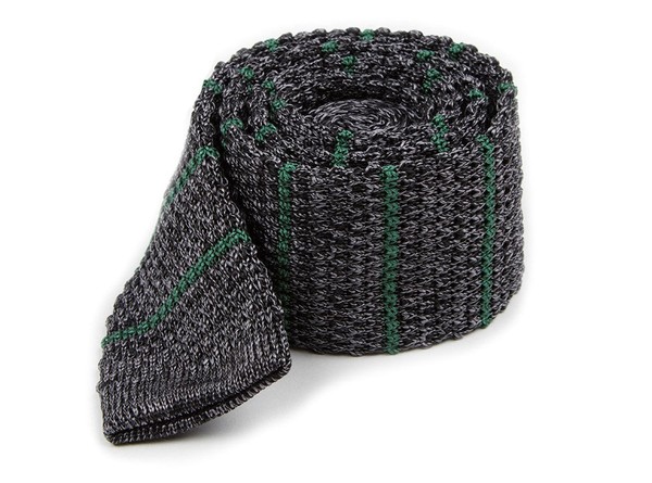Scramble Knit Stripe Hunter Green Tie