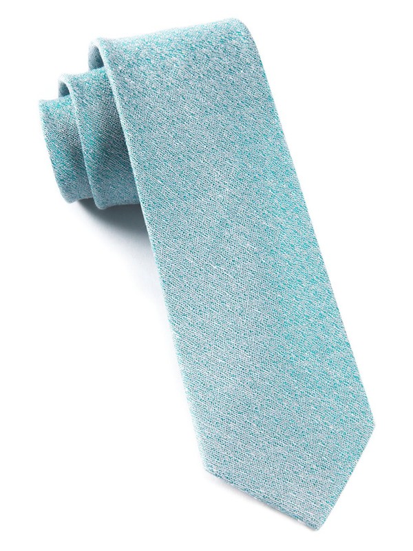 Linen Stitched Robins Egg Tie
