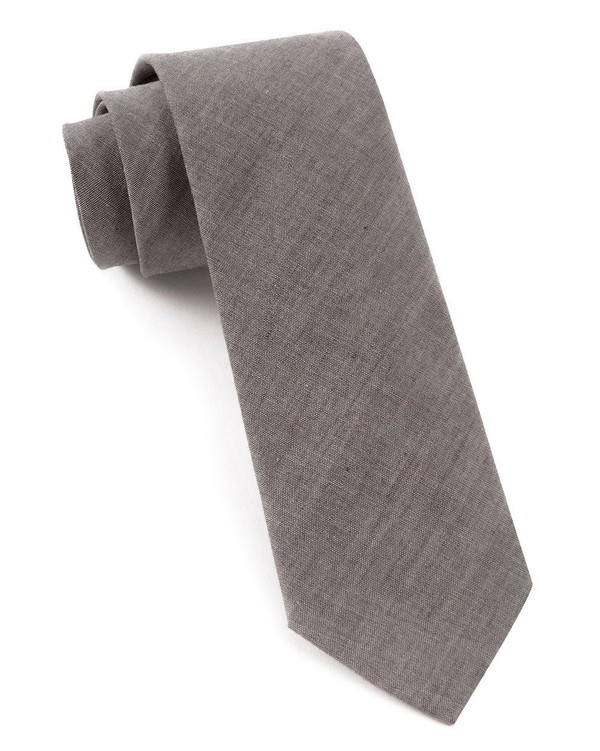 Classic Chambray Soft Grey Tie