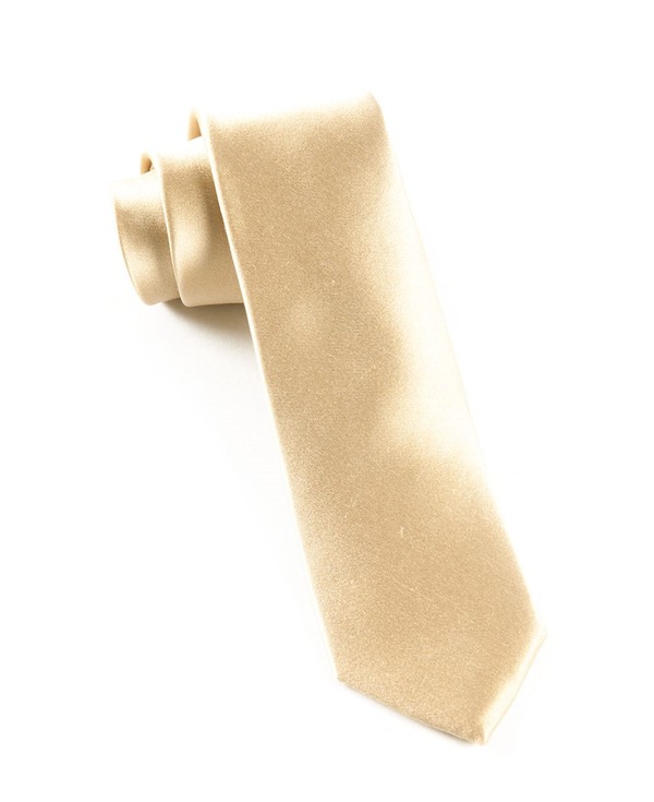 Solid Satin Light Champagne Tie