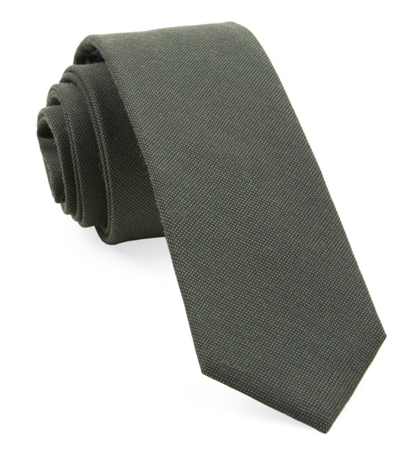 Downtown Solid Army Green Tie