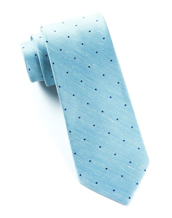 Bulletin Dot Washed Pool Blue Tie