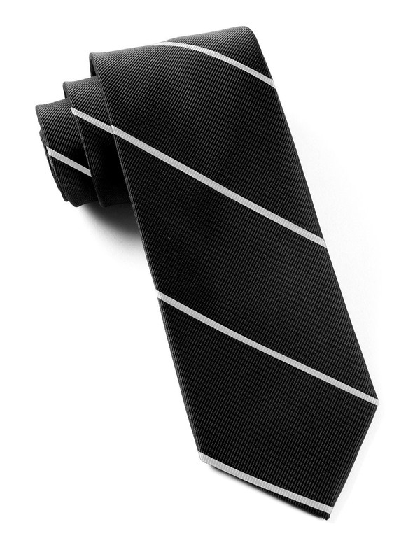 Delta Stripe Black Tie