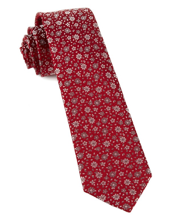 Milligan Flowers Red Tie