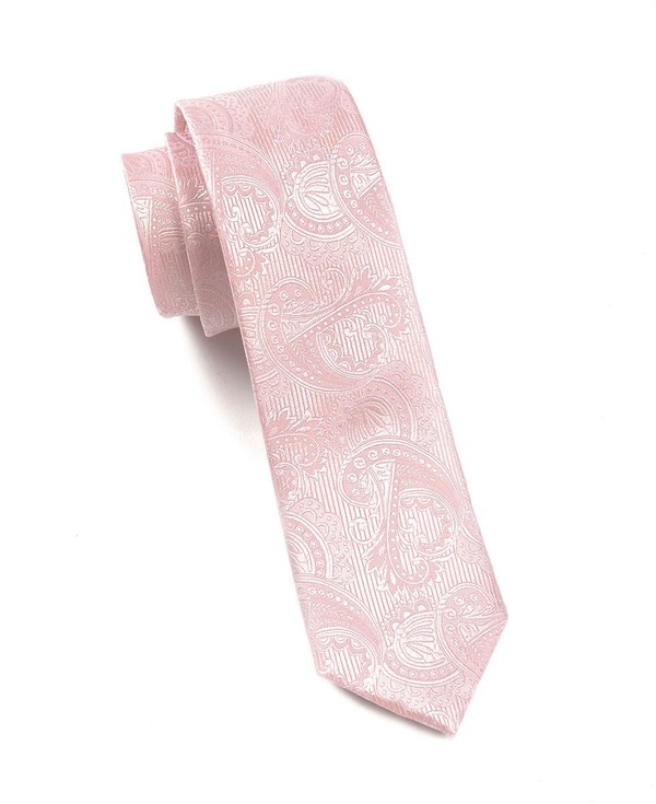 Twill Paisley Blush Pink Tie