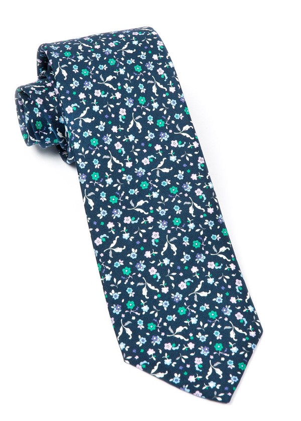 Fentone Floral Navy Tie