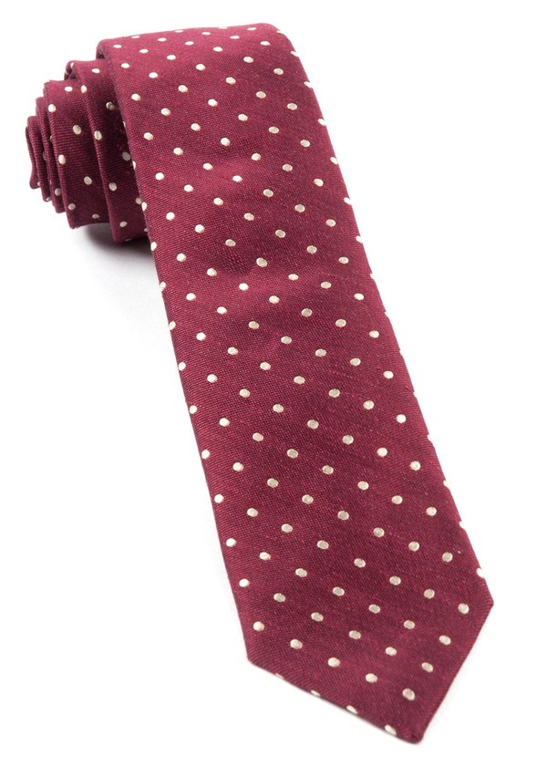 Dotted Dots Burgundy Tie