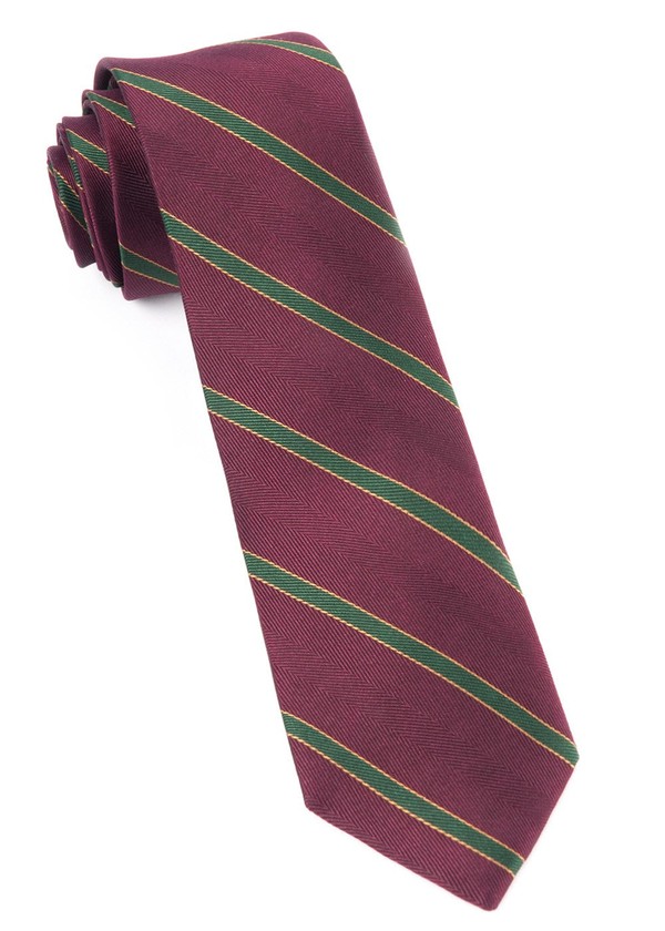 Kennedy Stripe Burgundy Tie
