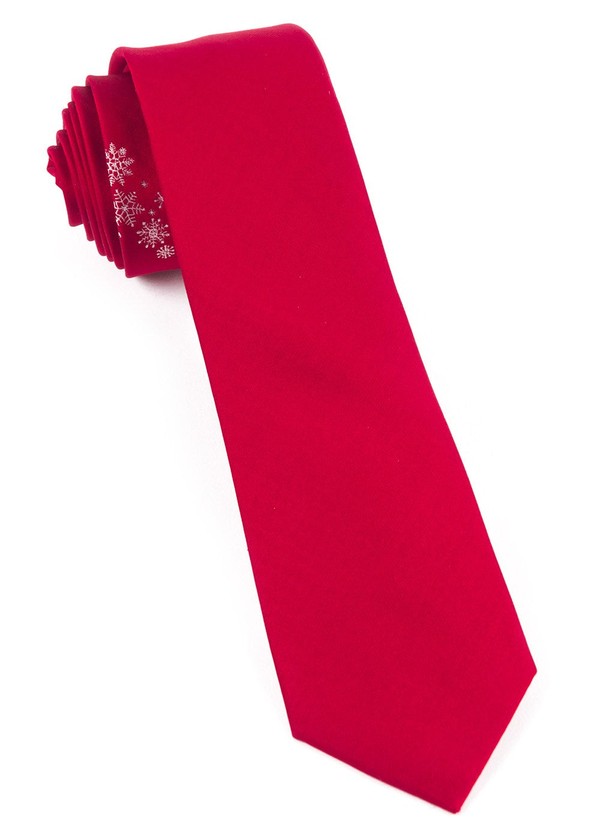 Snow Shower Red Tie