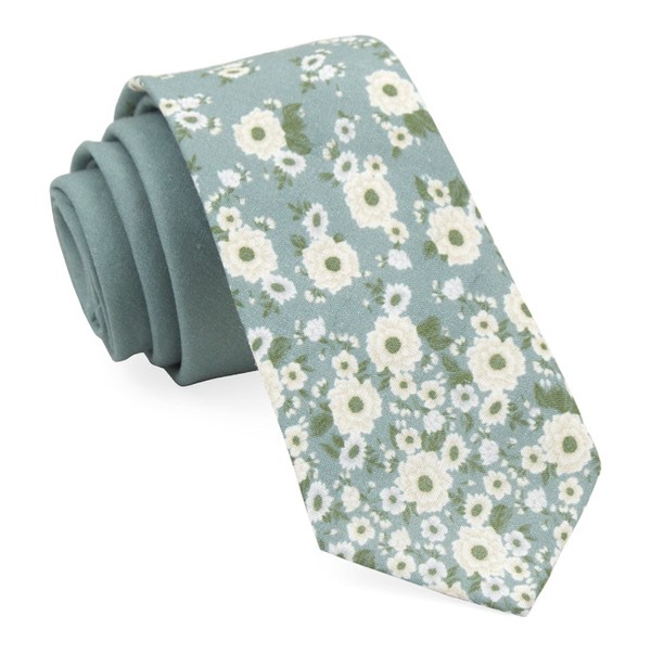 Meyer Flowers Sage Green Tie