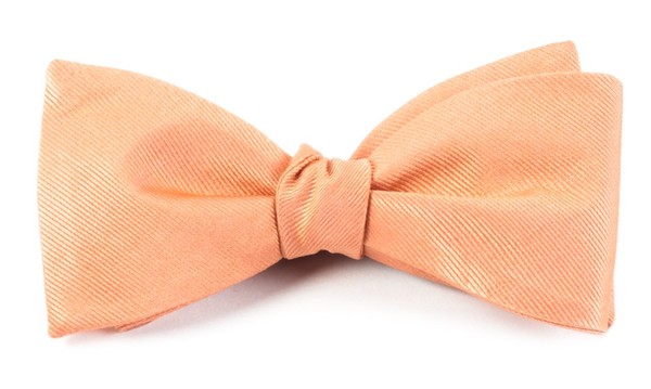 Grosgrain Solid Peach Bow Tie