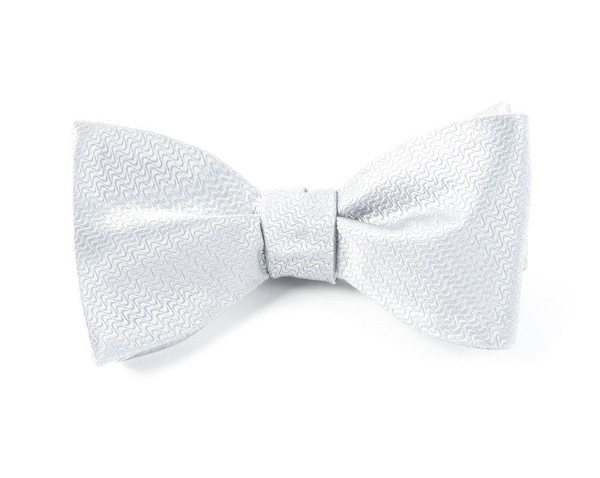 Static Solid Silver Bow Tie