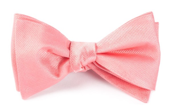 Grosgrain Solid Spring Pink Bow Tie