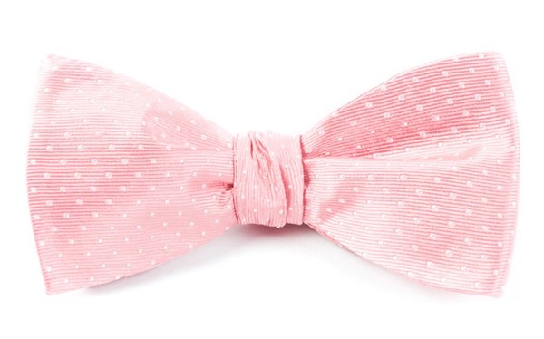 Mini Dots Salmon Pink Bow Tie