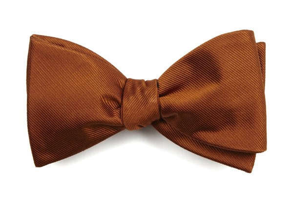 Grosgrain Solid Burnt Orange Bow Tie