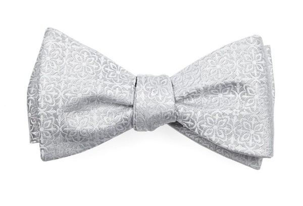 Opulent Light Silver Bow Tie