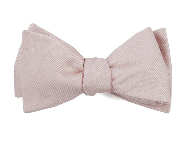 Grosgrain Solid Blush Pink Bow Tie