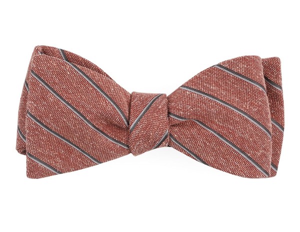 Pike Stripe Orange Bow Tie