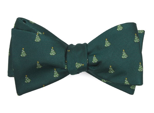 O Christmas Tree Hunter Green Bow Tie