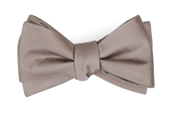 Grosgrain Solid Sandstone Bow Tie