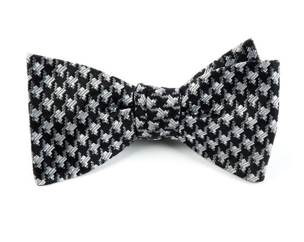 Holiday Houndstooth By Dwyane Wade Black Bow Tie