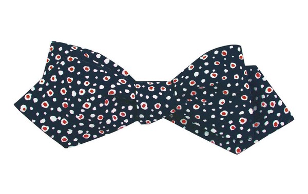 Cell Dots Navy Bow Tie