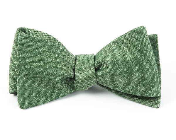 Linen Stitched Grass Bow Tie