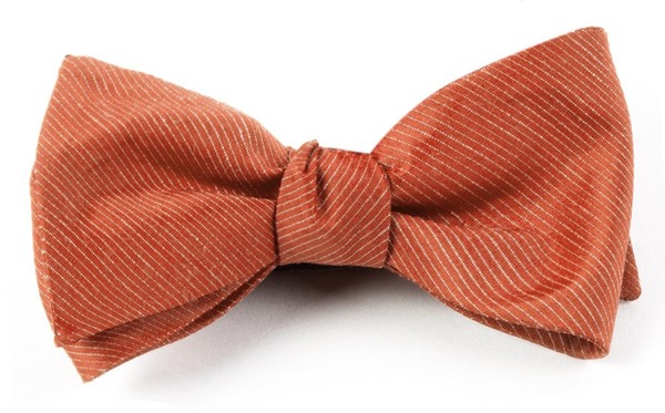 Fountain Solid Orange Bow Tie
